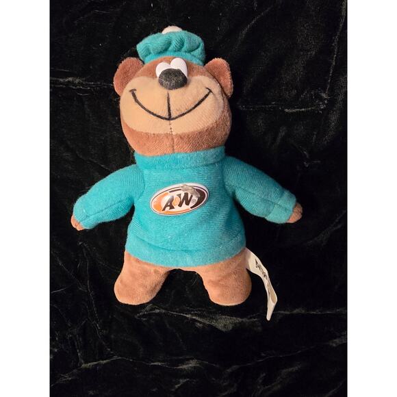 Vintage A&W Root Beer Rooty- 1998 Plush Beanie‎ Toy Bear - Picture 1 of 4
